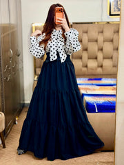 Polka Dot Top with 3 Layer Skirt