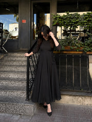 Black Elegant side doori style frock