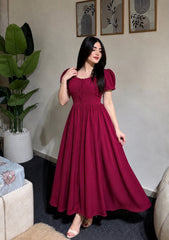 Red flair frock