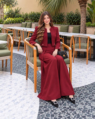 Maroon Label Blazer with Trouser- 2 Pcs