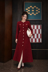 Scarlet Tweed Maxi Dress (On Pre-bookings only)