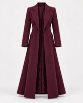 Burgundy Long coat- 1 PCs