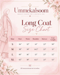 Burgundy Long Coat with Bodycon suit- 2 PCs