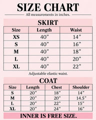 Royal Muse Blazer with Black Skirt & Inner- 3 Pcs