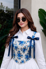 Blue Bloom Corset