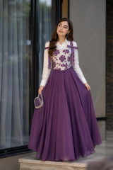 Plum floral corset