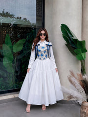 Blue Bloom Corset