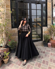 Premium Check shirt with Flair Skirt