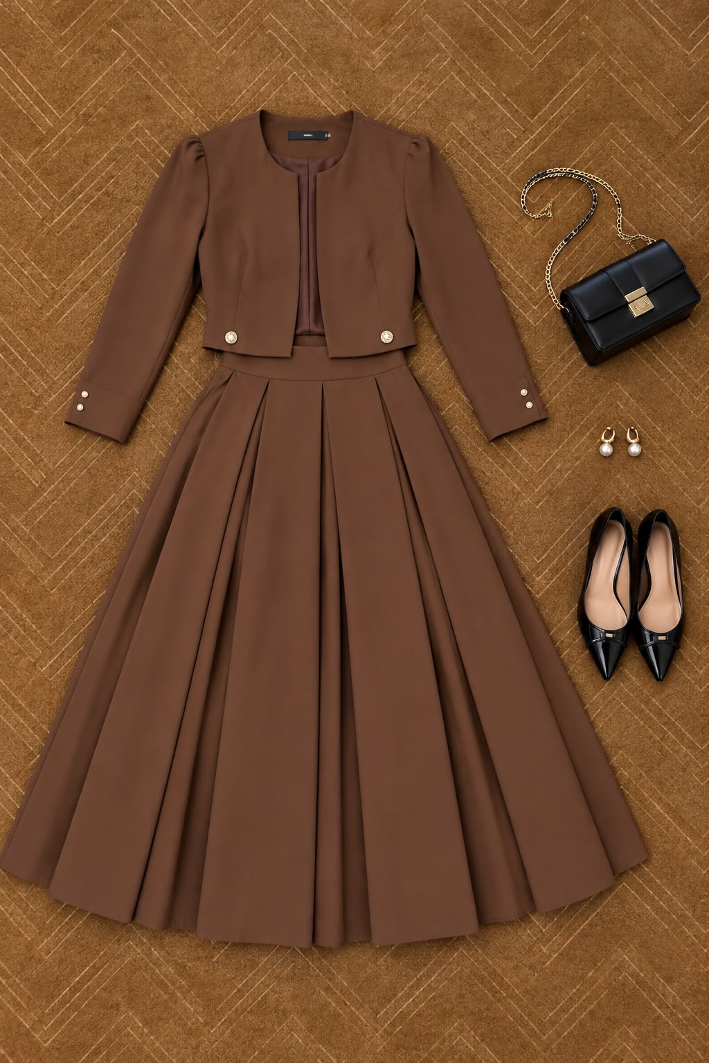 Bronze Old Money 3 Pcs suit