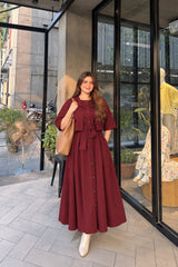 Maroon Mode Coati with frock- 2 Pcs