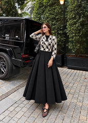 Monochrome Monarch Blazer with Skirt- 2 Pcs (Skirt or Trouser Optional)
