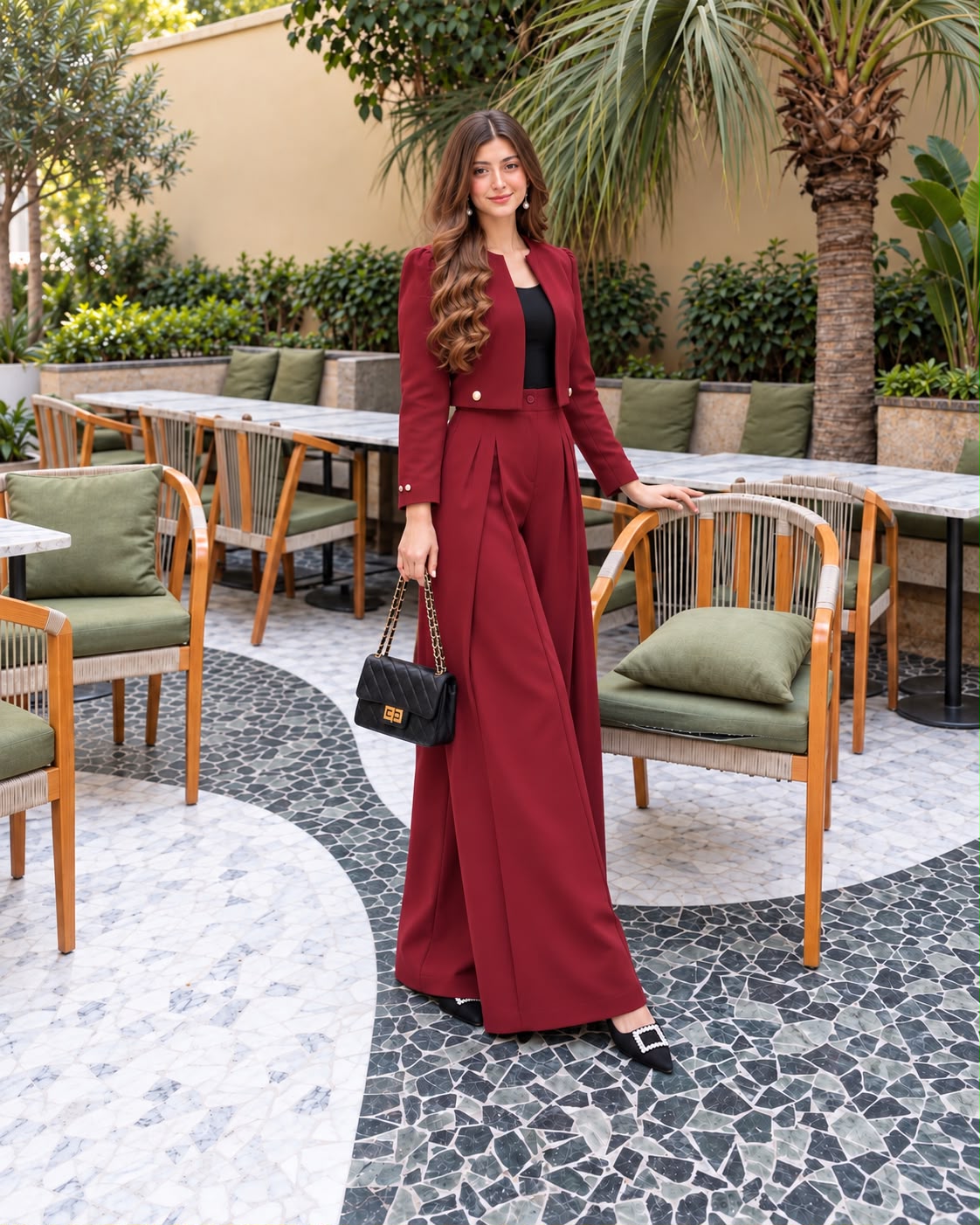 Maroon Label Blazer with Trouser- 2 Pcs