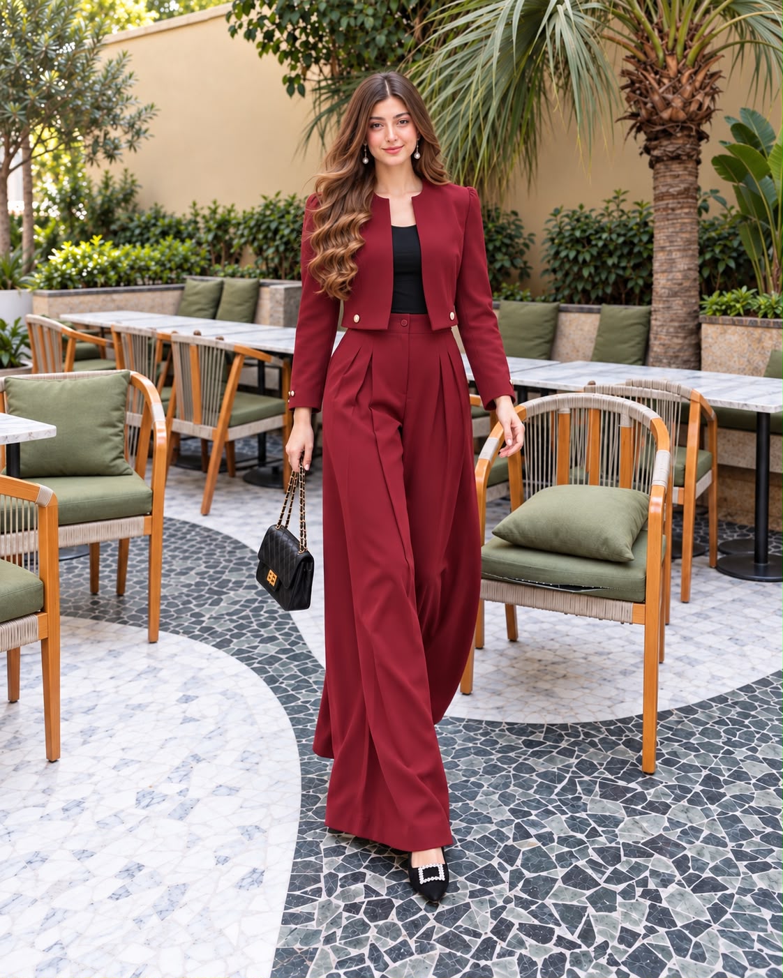 Maroon Label Blazer with Trouser- 2 Pcs