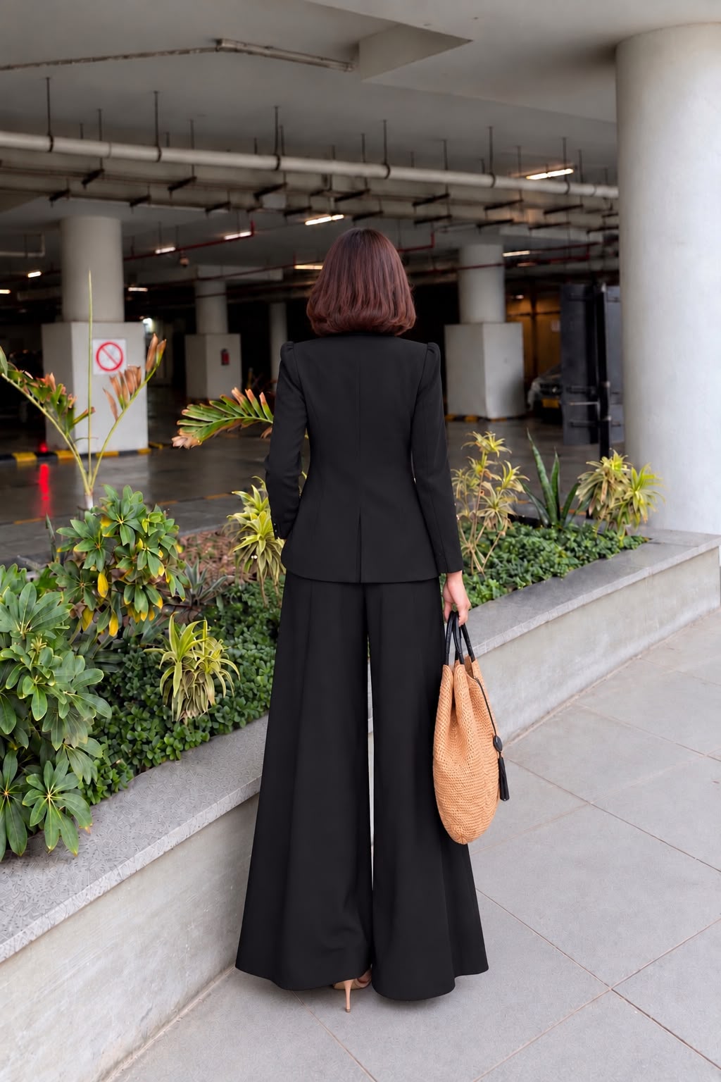 Black & Spectrum Blazer with Trouser- 2 Pcs