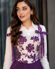Plum floral corset