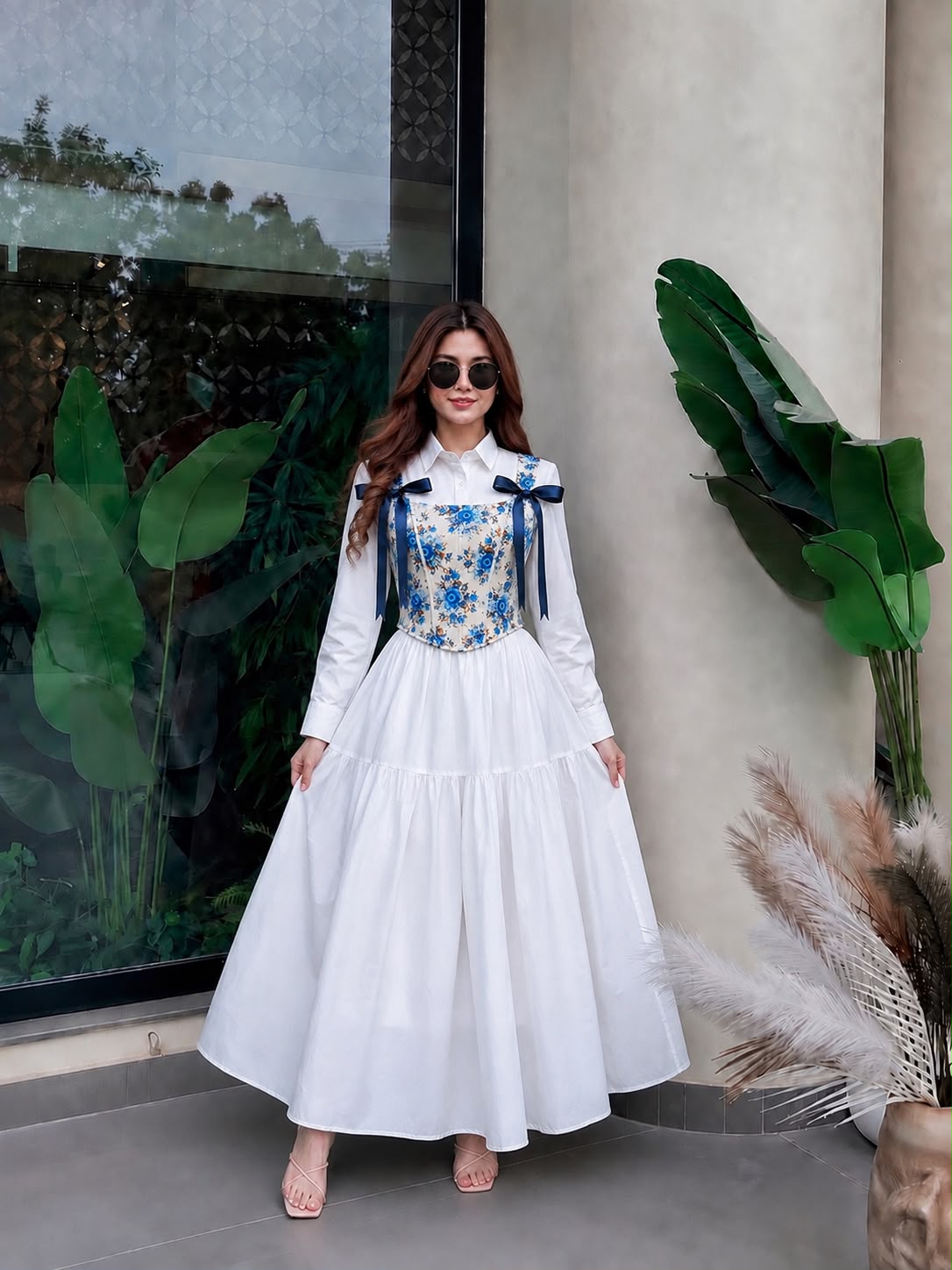Blue Bloom Corset