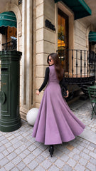 Meesho lilac Elegant Frock & Shirt- 2 PCs